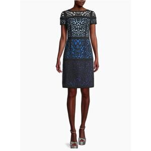 Shani Ombre Laser-Cut Lace Dress